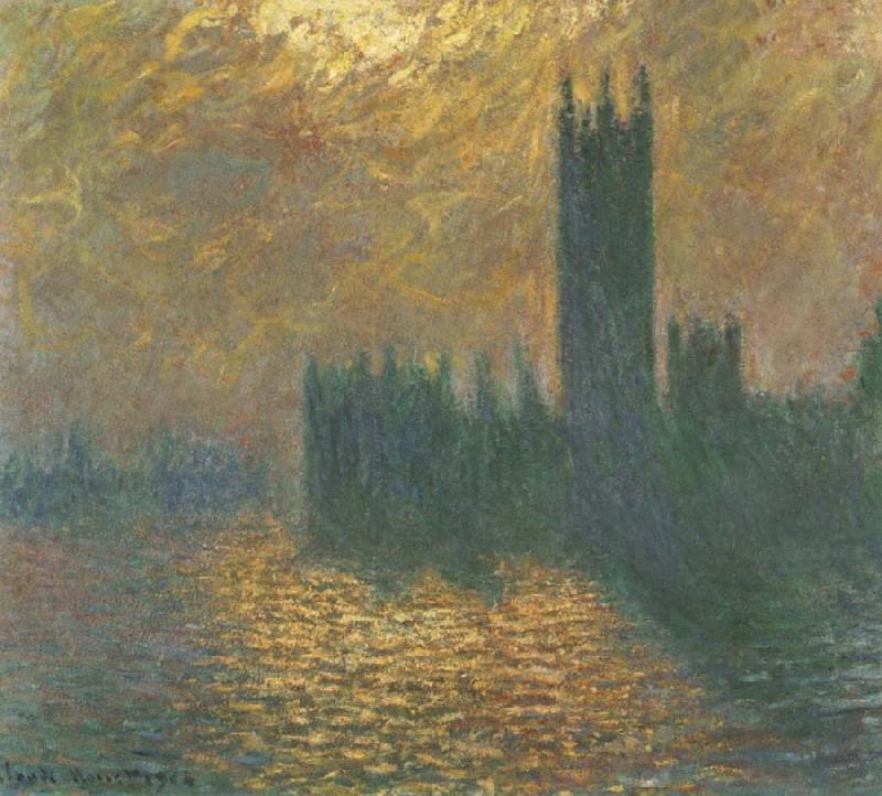 Claude Monet Houses of Parliament,Stormy Sky France oil painting art